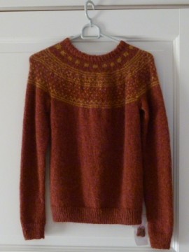 Håndstrikket Genser i Alpaca Kid-Silk-Str Smal.