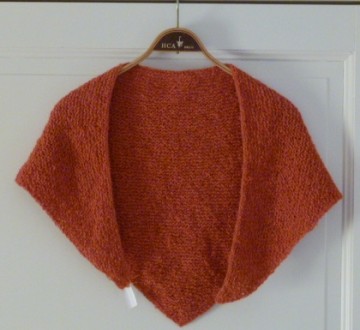 Strikket sjal. Alpaca Kid-Silk